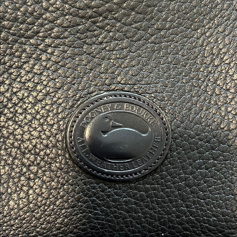 Dooney & Bourke Black Leather Bag with Pebbled Texture